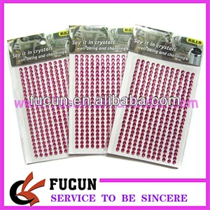 Car/Mobile/PC Silver Crystal Diamond Rhinestone Scrapbooking Sticker 5mm