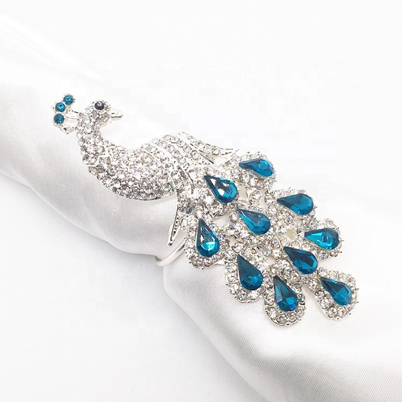 Wrap Serviette Holder Wedding Banquet Party Peacock Shaped Napkin Ring For Dinner Table Decoration