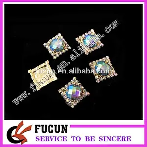 Small flat back Multi Color Crystal Epoxy resin brooch for dress