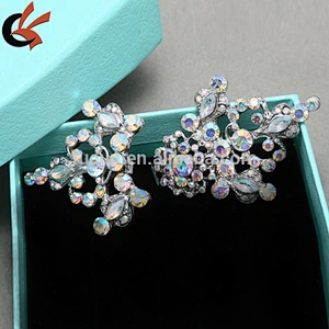 AB clear Rhinestone clasp for wedding invitation silk box decoration