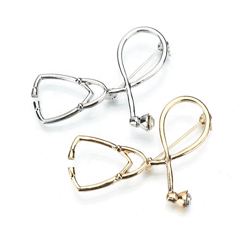 wholesale rhinestone doctor stethoscope brooch