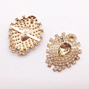 Factory shoe accessories decoration rhinestone light metal material crystal shoe ornament buckle