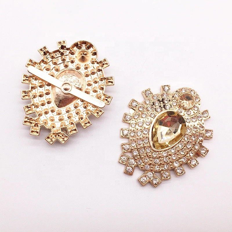 Factory shoe accessories decoration rhinestone light metal material crystal shoe ornament buckle