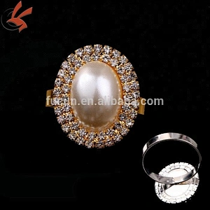 factory crystal heart napkin ring for wedding decoration