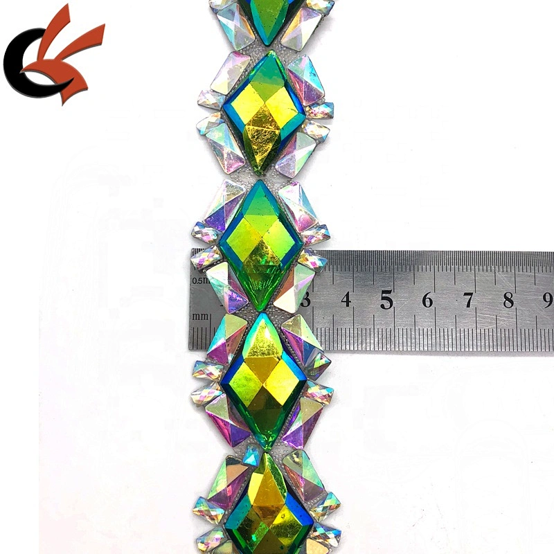 Green AB colors Resin heat transfer applique tape hot fix trimming tape