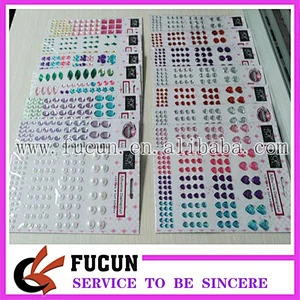 High quality self adhesive acrylic rhinestone gem sticker
