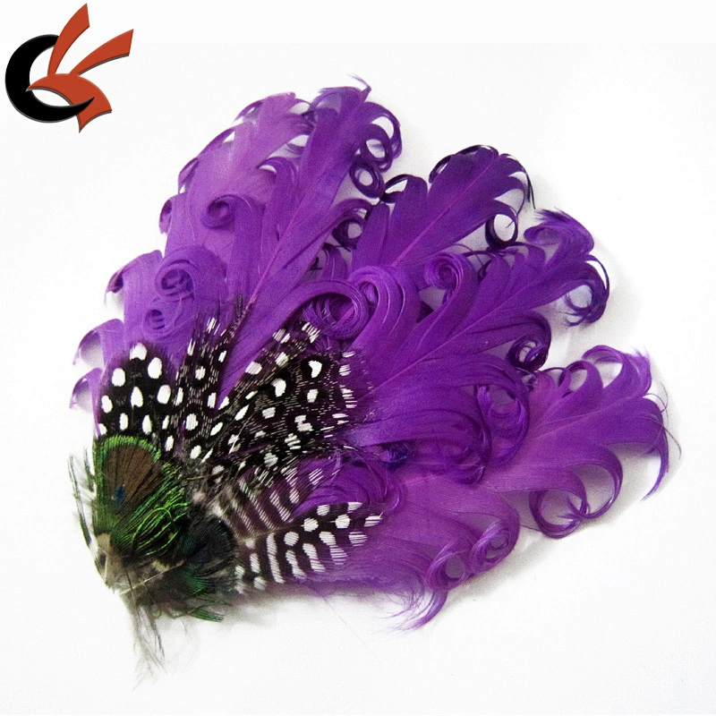 wholesale beautiful Red feather pads hair accessory for kids decoration