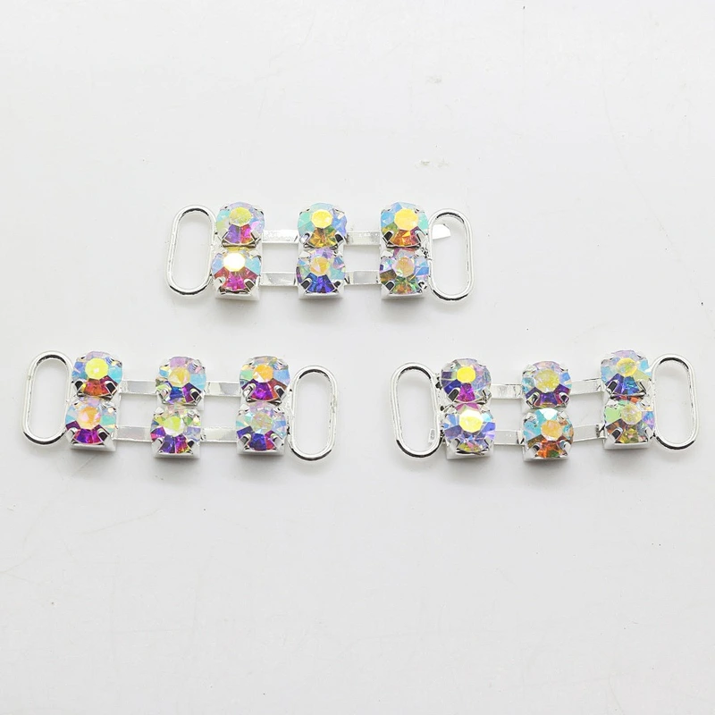 2018 new 2 rows AB stone small bikini connector buckle for Swimwear