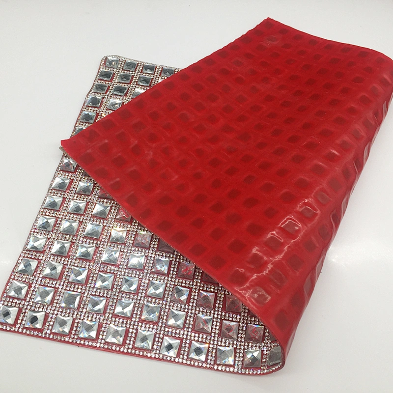 DIY Hot Fix Self Adhesion 24*40cm Square Rhinestone Jewelry Mesh Sheet Wholesale