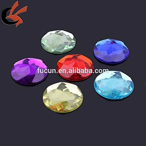 Colours large round flat back acrylic