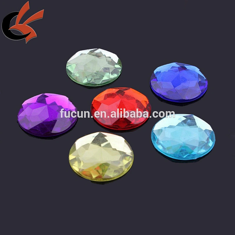 Colours large round flat back acrylic