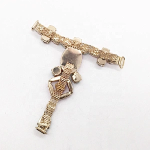 Handmade good price candy color shoe rhinestone buckle upper for sandals