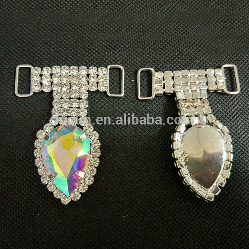 2019 Large Drop Glass Rhinestone Bikini Buckle For Swimsuit Decorations