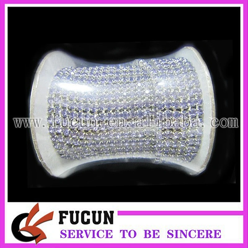 high quality close set rhinestone up chain