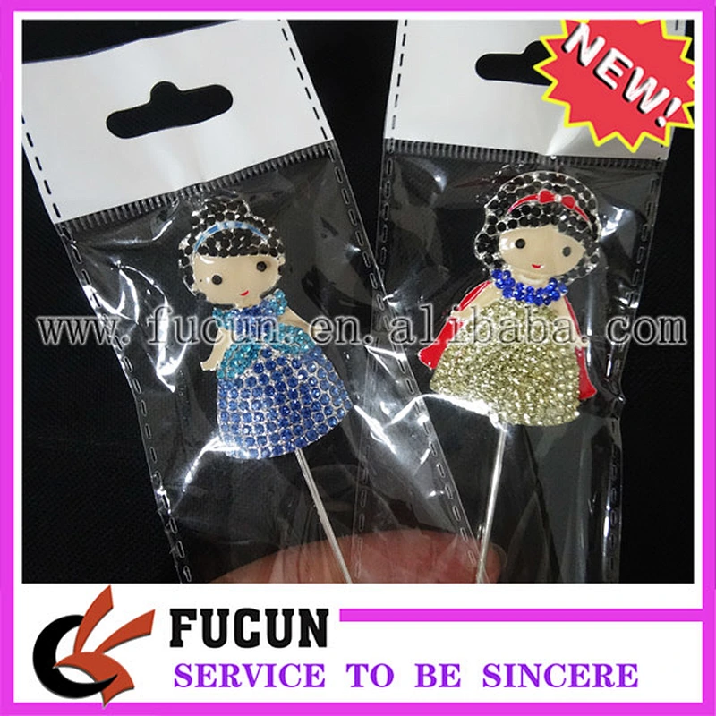 wholesale Cartoon Child Birthday Party Favor Crystal Rhinestone Cake Topper