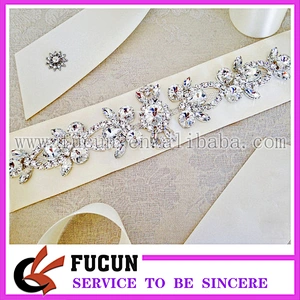 New Silver Crystal Clear Rhinestone Applique Embellishment