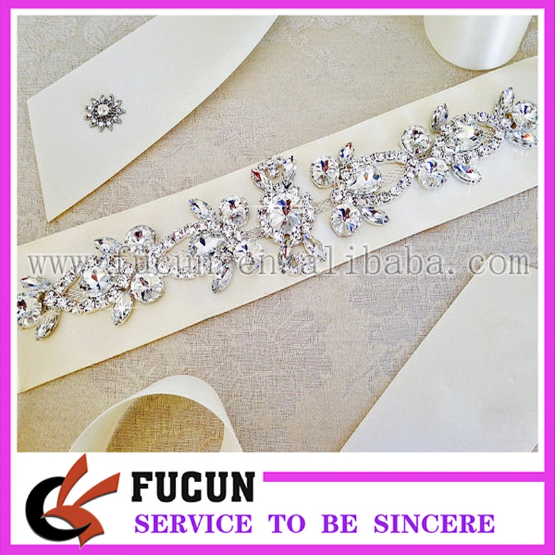 New Silver Crystal Clear Rhinestone Applique Embellishment