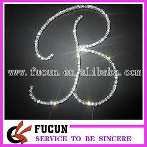 Fashion letter wedding cake topper with rhinestone wholesale from china