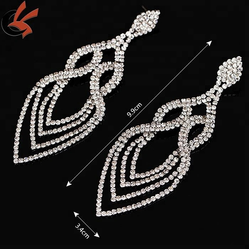Vintage Chandelier Bridal Wedding Rhinestone Earings
