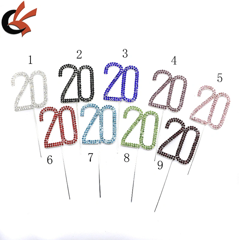 number 21 18 purple rhinestone cake topper for birthday
