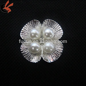 flatback small pearl brooch for wedding invitations or bouquets