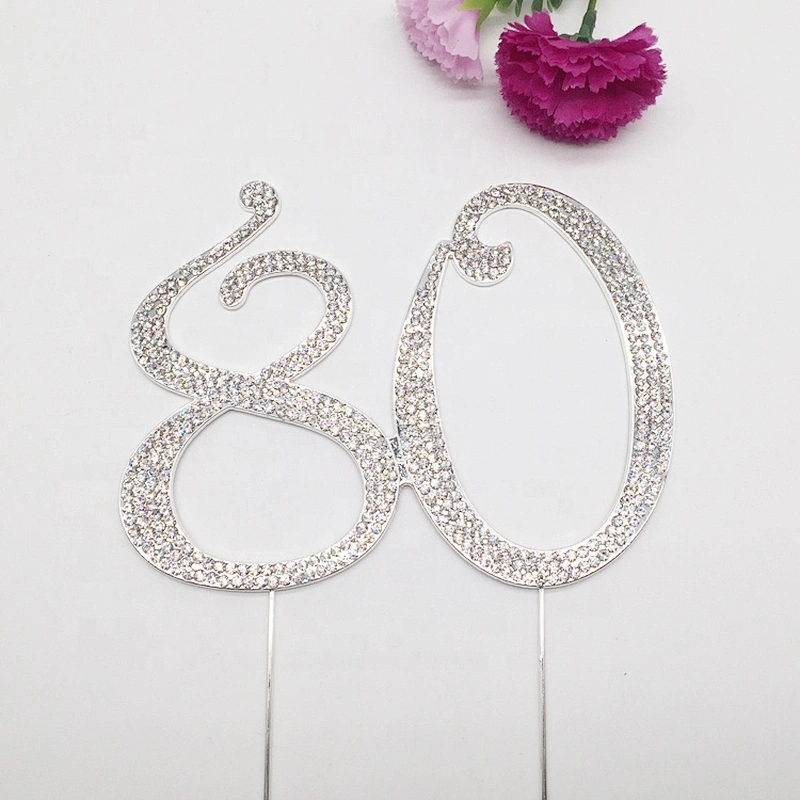 birthday cake photos cake decoration silver metal number 80 birthday cake topper