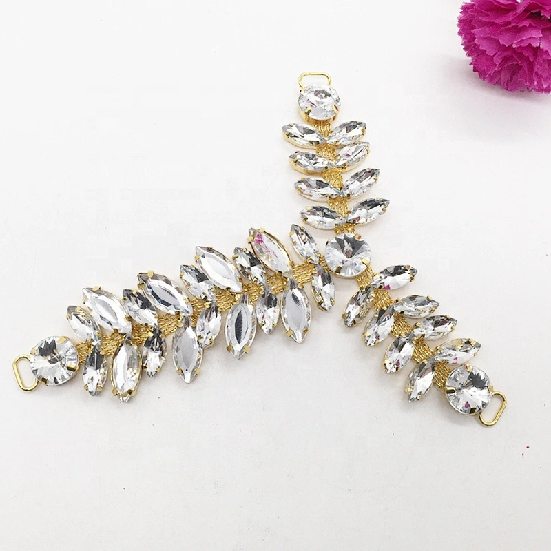 Wholesale sew on acrylic stone crystal flat back diamond rhinestone shoe clip buckle accessories