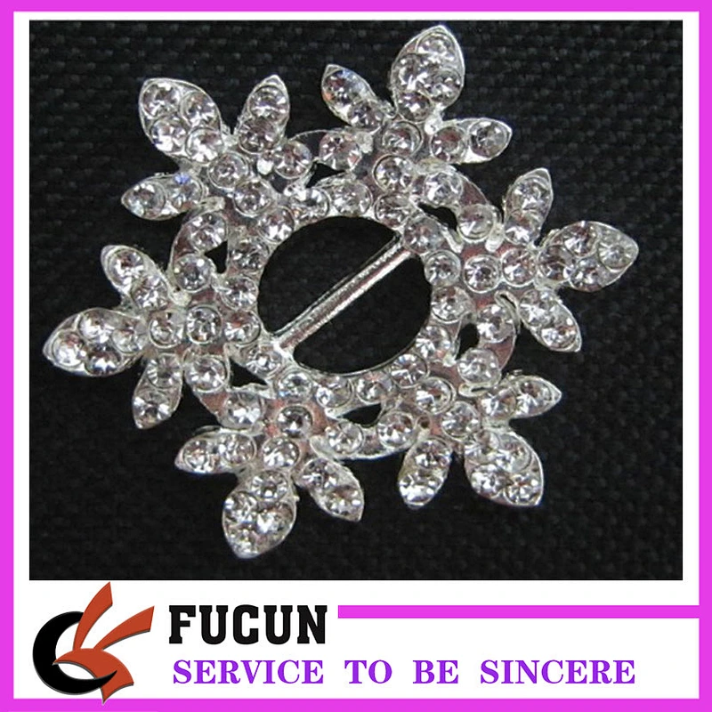 Customized rhinestone snowflake buckles embellishment for wedding invitations
