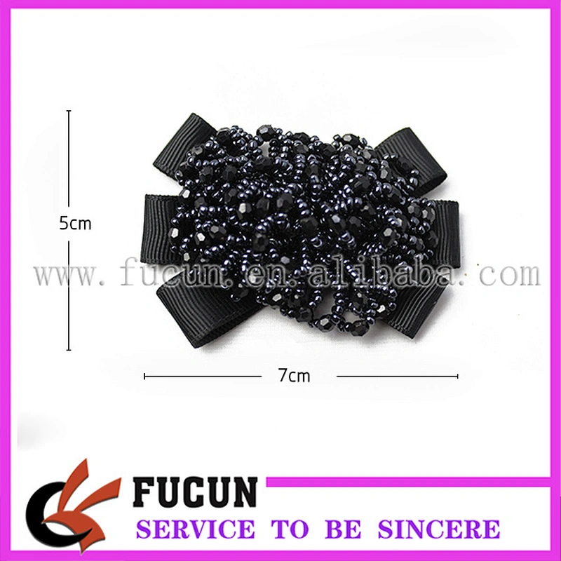 purplish blue glass black fabric removable shoe clip for lady shoe