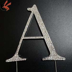 Wedding Crystal Rhinestone Renaissance Monogram Bling Cake Topper Initial Letter