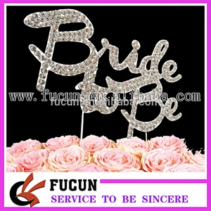 wholesale crystal wedding rhinestone cake toppers wedding decoration supplies in guangzhou