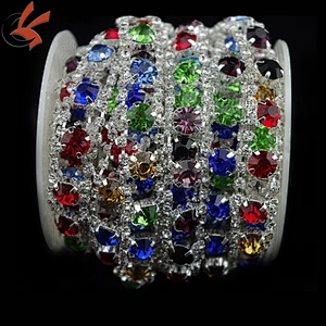 Hot Beautiful Design Clear Crystal Rhinestone For Wedding Bridal Trim Chain