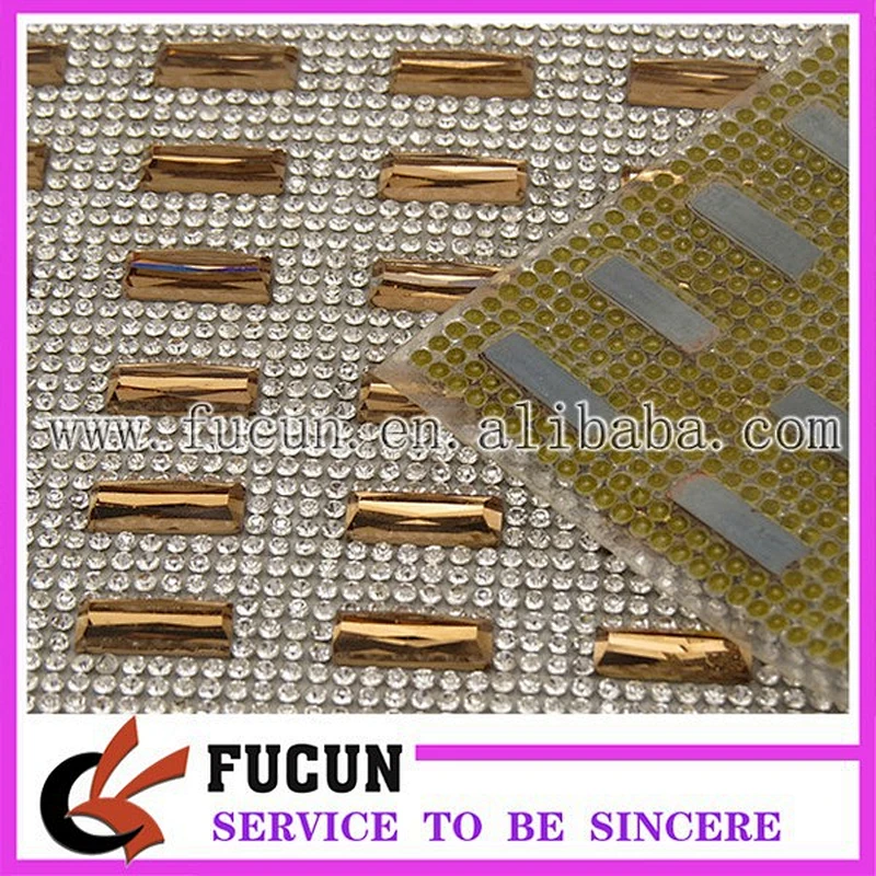Factory price 10*10MM all glass beads rhinestone mesh trimming 24*40cm/sheet for bags/garment/shoe