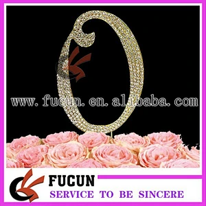 hot new products for 2018 rhinestone monogram diamond cake topper wedding decoration