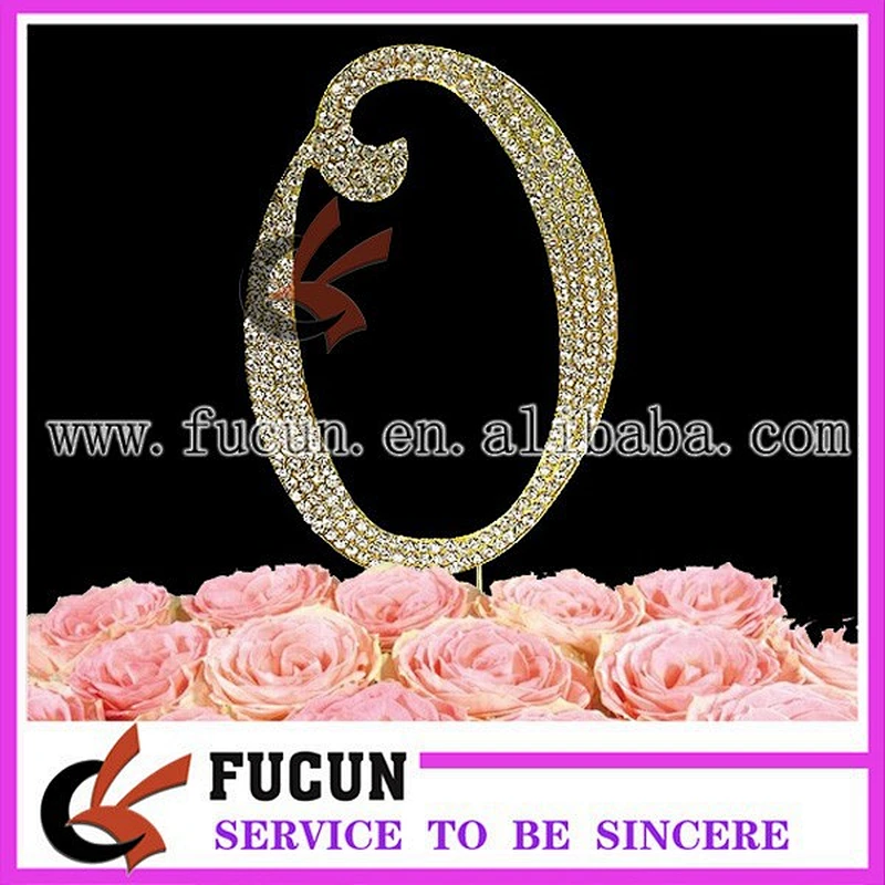 hot new products for 2018 rhinestone monogram diamond cake topper wedding decoration