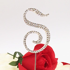 custom alphabet initial name wedding cake topper for party