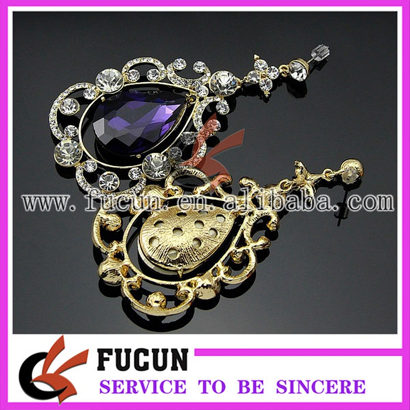 latest fashion high quality design gold plated earring jewelry