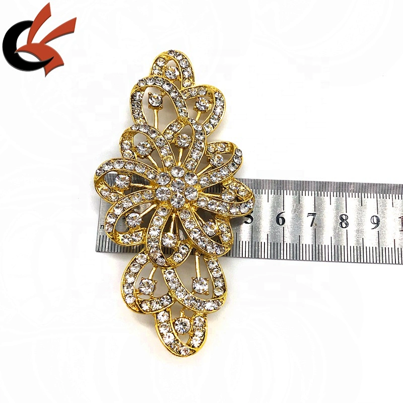 large unique crystal gold silver rhinestone brooches