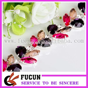 wedding dress decorative colors rhinestone chain
