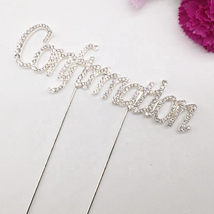 Hawaiian party decorations favour rhinestone wedding invitation confirmation cake topper