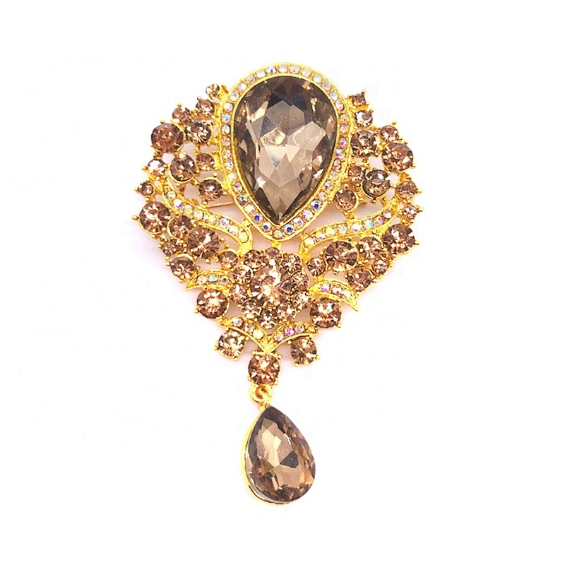 2019 Large Custom Carnival Dress Rhinestone Crystal Brooch Pin