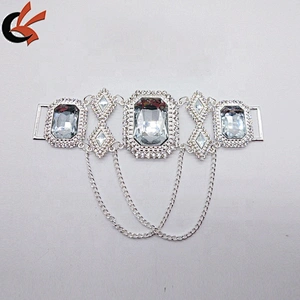 Wholesale Hot 6.7'' Purple Rhinestone Connector Bikini Connector Shoe Buckle Headband Connector