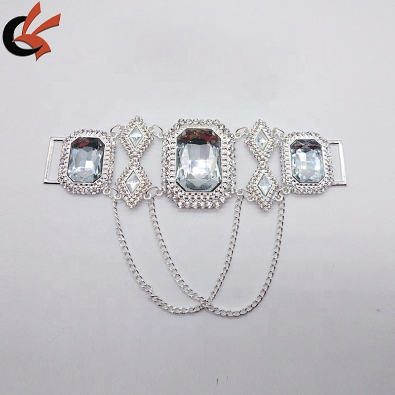 Wholesale Hot 6.7'' Purple Rhinestone Connector Bikini Connector Shoe Buckle Headband Connector