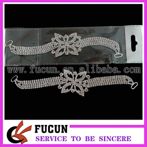 FLOWER BIKINI SWIMWEAR CRYSTAL RHINESTONE CONNECTOR STUNNING ON STAGE