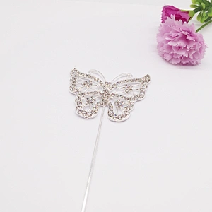 baby party cupcake toppers cake decoration picks rhinestone butterfly cake topper