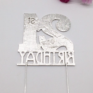 New Market Birthday decoration and party even supplies 21th Happy Birthday Cake Topper