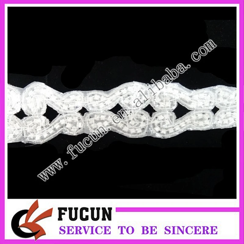 Delicate Bridal Crystal Applique wedding cake decoration rhinestone trims Chevron Rhinestone Beaded Bridal Sash Belt Trim
