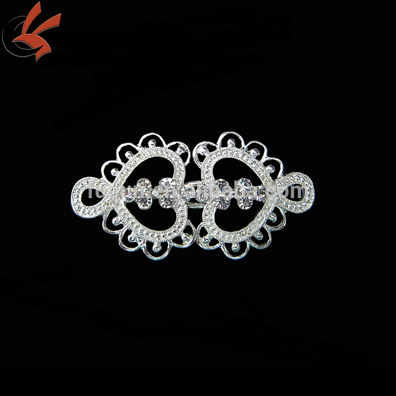 silk pair rhinestone buckles for wedding box