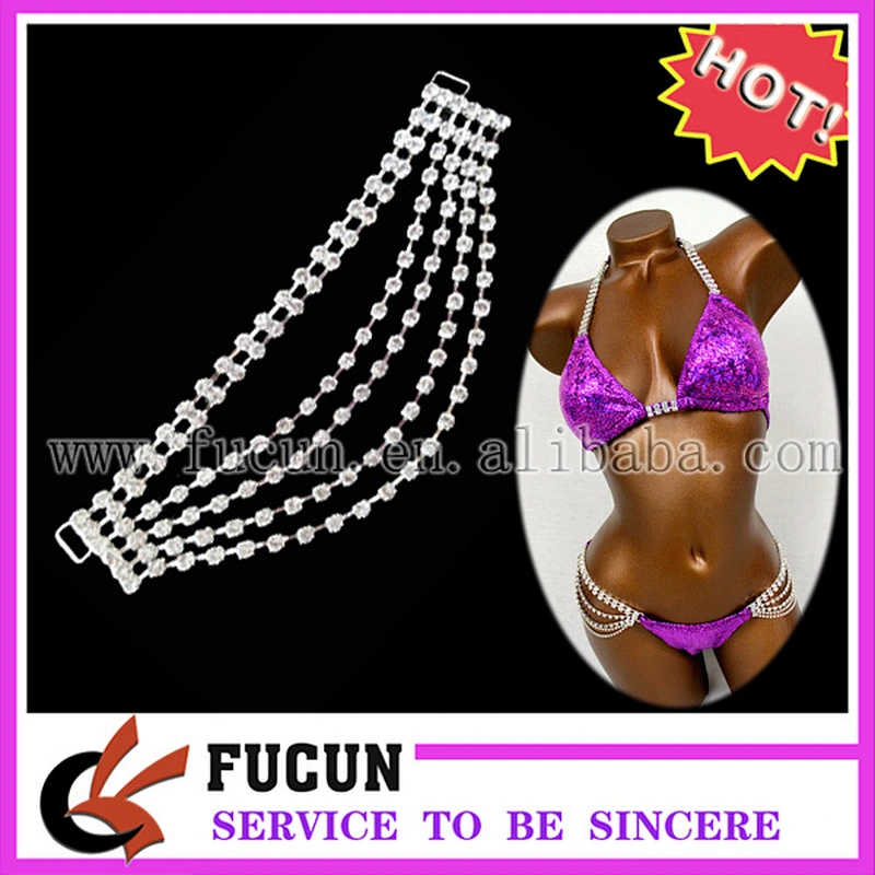 wholesale Rhinestone Fitness Competition Bikini Suit Rhinestone Bikini connectors