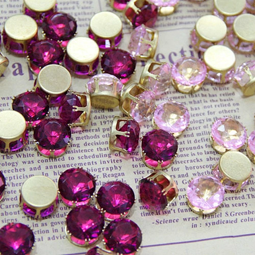 4mm 6mm 8mm 10mm gold claw setting crystal rhinestones beads wholesale